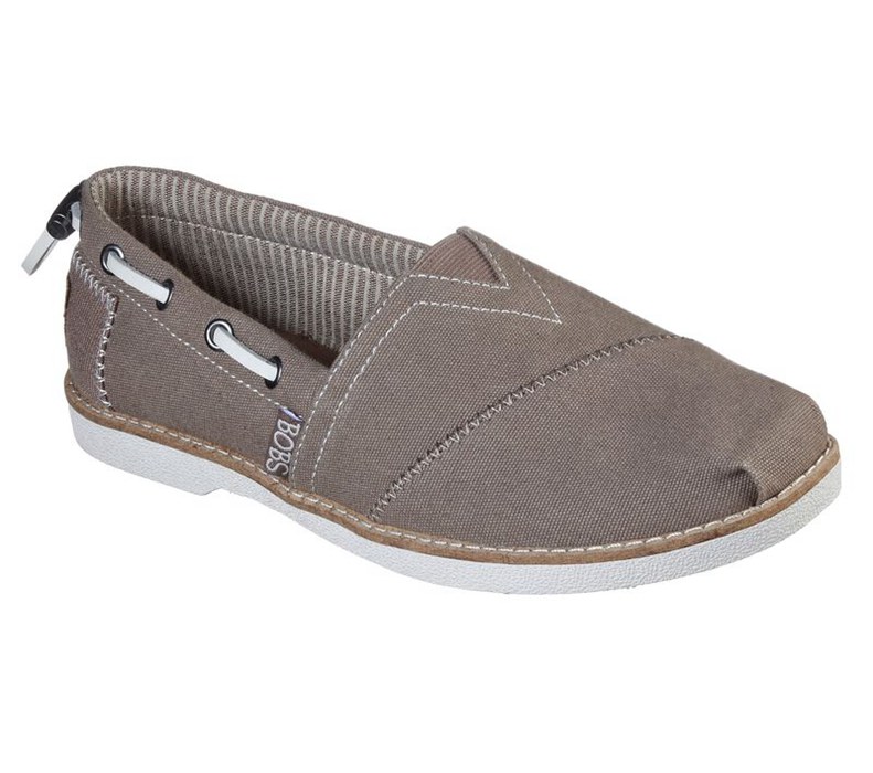 Skechers Dam Khaki Platta Skor - Bobs Chill Luxe - New Light - Sverige (RTMED-4078)